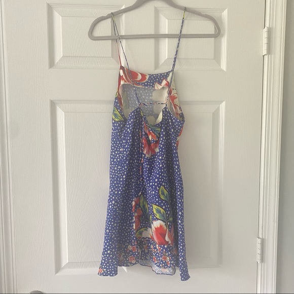 Farm Rio Blue White Star Floral Mini Dress Sz PP - Picture 6 of 7